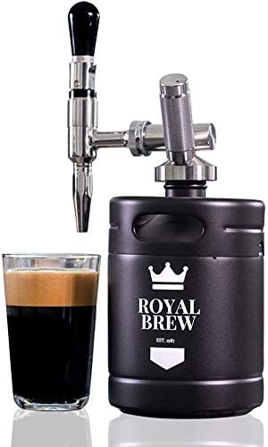 Royal Brew Nitro Cold Brew Coffee Maker Keg (1.9 Liter) - Black